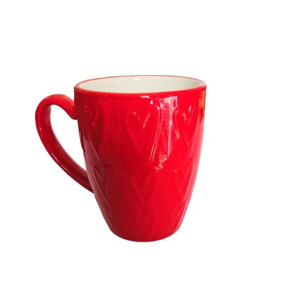 Red Heart Earthenware Coffee Mug 10oz. - Picture 2 of 7